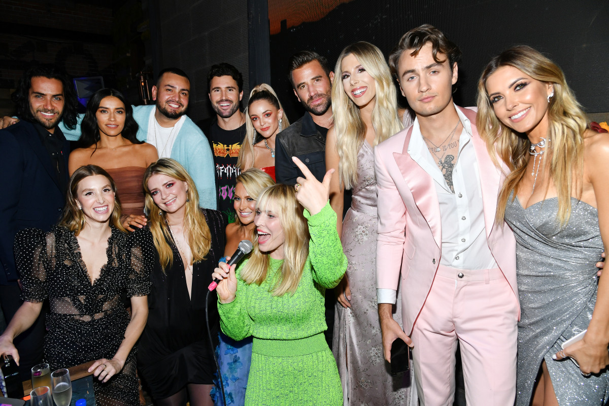 The cast of "The Hills: New Beginnings" and singer Natasha Bedingfield at the party for the premiere of "The Hills: New Beginnings." Photo: Amy Sussman/Getty Images