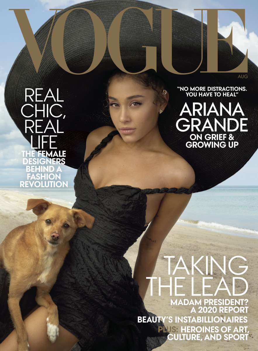 Ariana Grande on the August 2019 cover of "Vogue." Photo: Annie Leibovitz