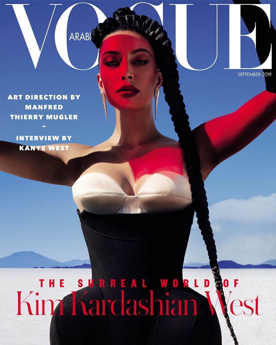 Kim Kardashian West on the September 2019 cover of "Vogue" Arabia. Photo: Txema Yeste 