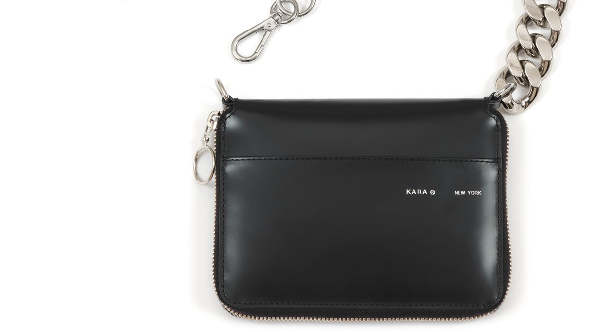 kara black bike wallet