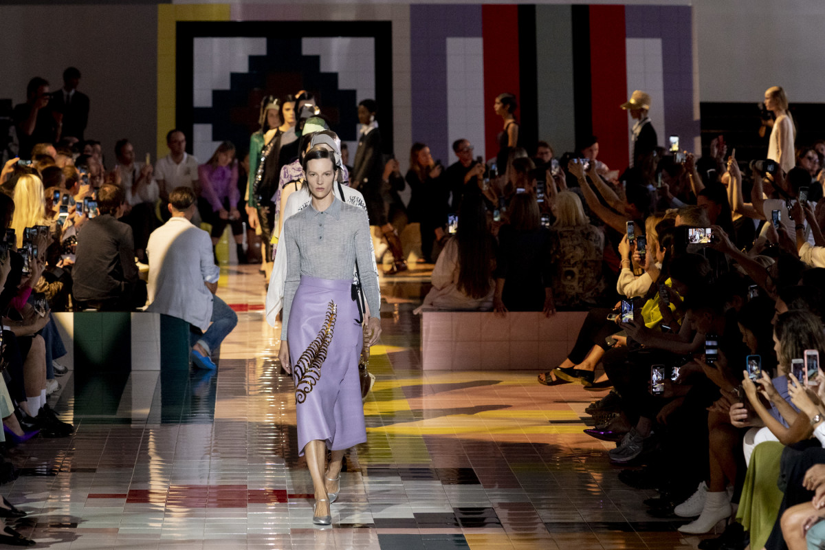 Looks from the Prada Spring 2020 collection. Photo: Imaxtree 