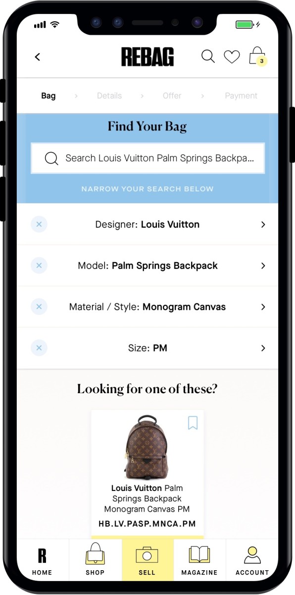 Rebag New Clair App Finds Designer Handbag Resale Price