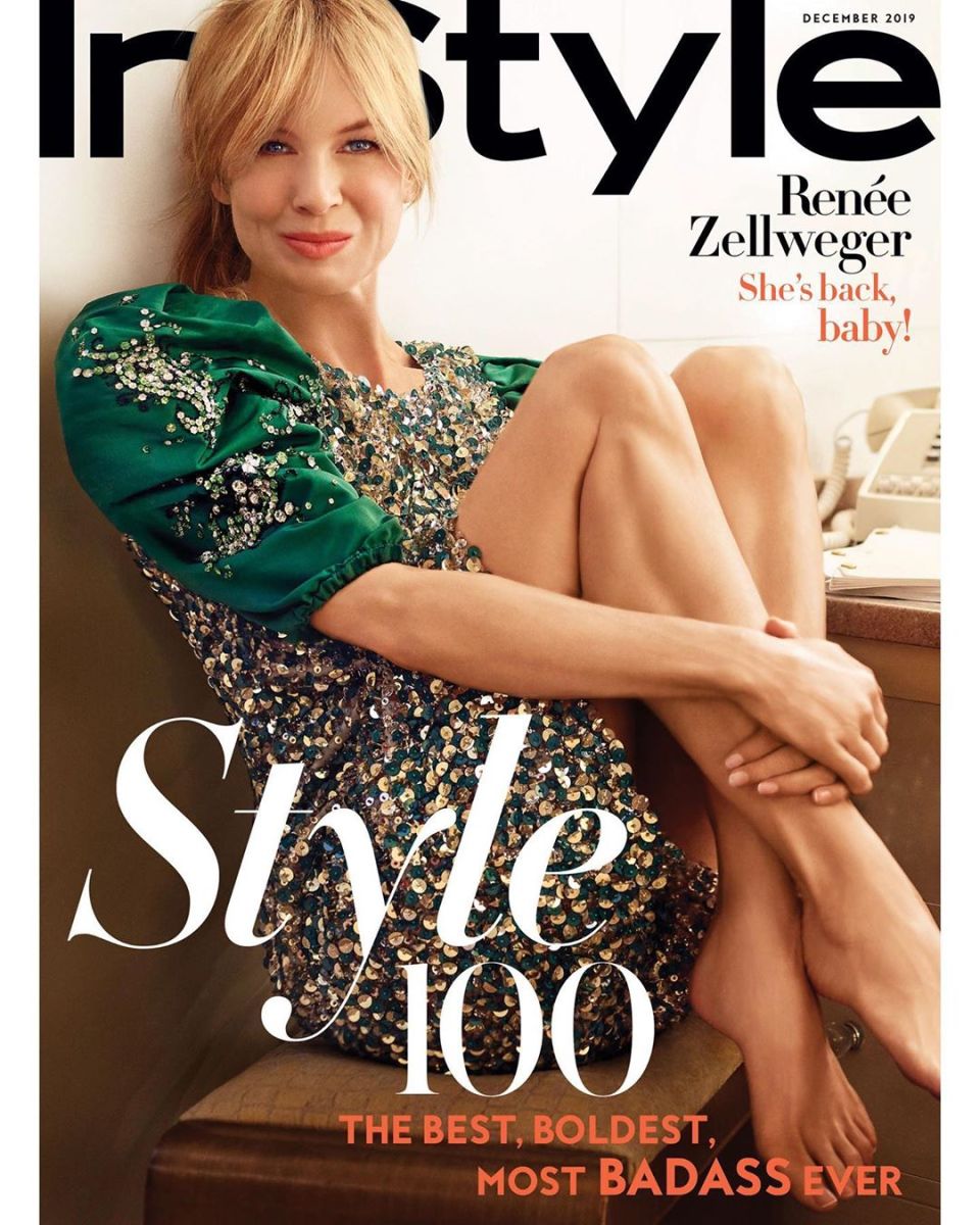 Renée Zellweger wearing Miu Miu on the ‘InStyle’ December 2019 issue. Photo: Sebastian Faena for 'InStyle' 