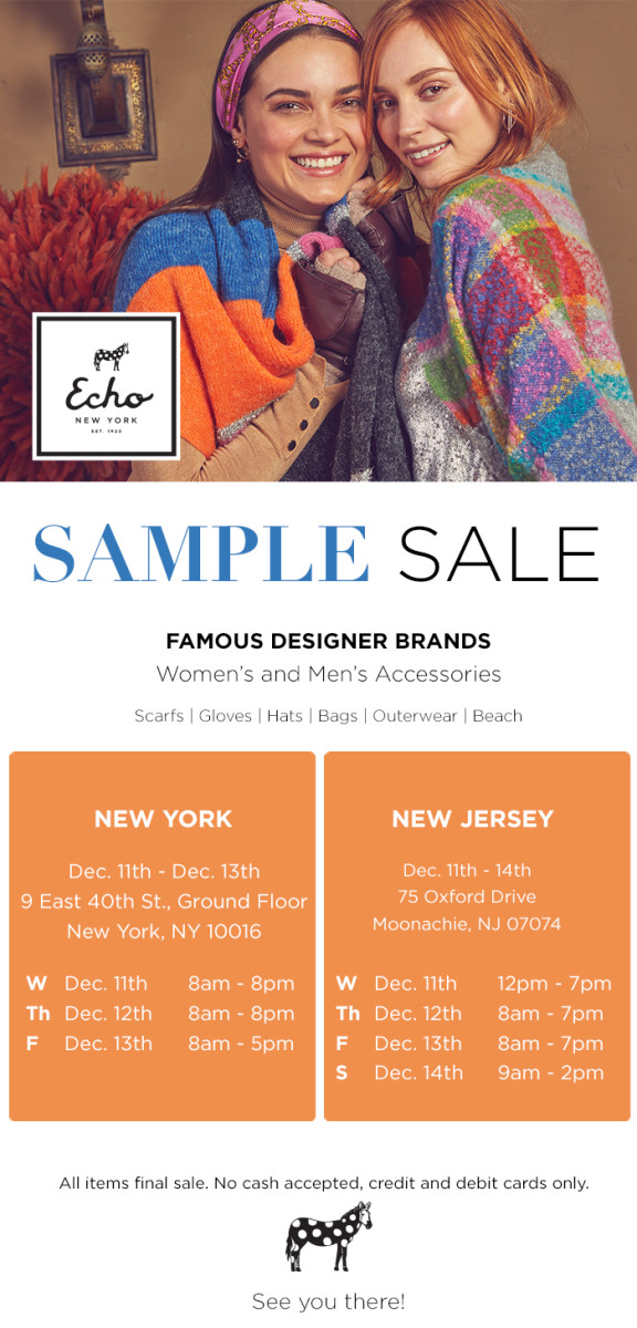 ECHO Sample Sale, 12/11 - 12/14 - NYC & NJ - Fashionista