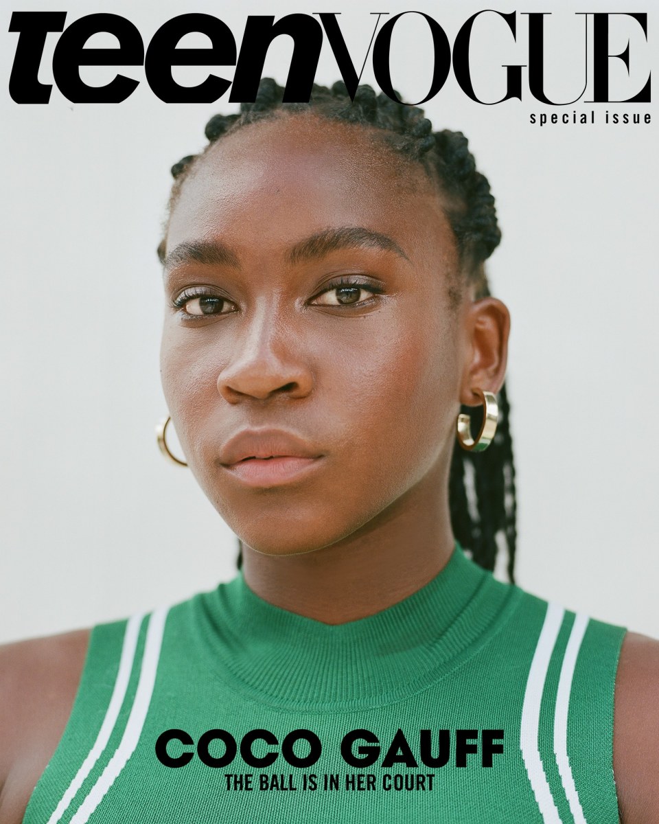 Coco Gauff's special edition cover for Teen Vogue, published in August.