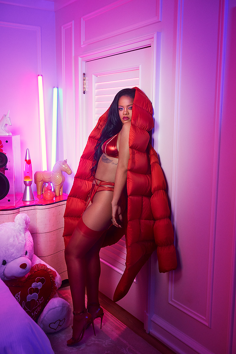 Rihanna in the Savage X Adam Selman collaboration.