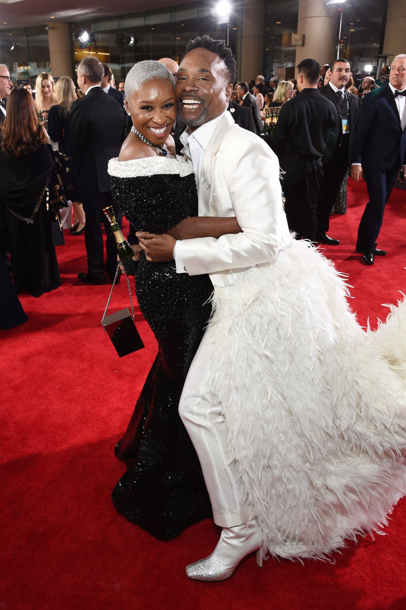 Cynthia Erivo in Thom Browne and Billy Porter in Alex Vinash.