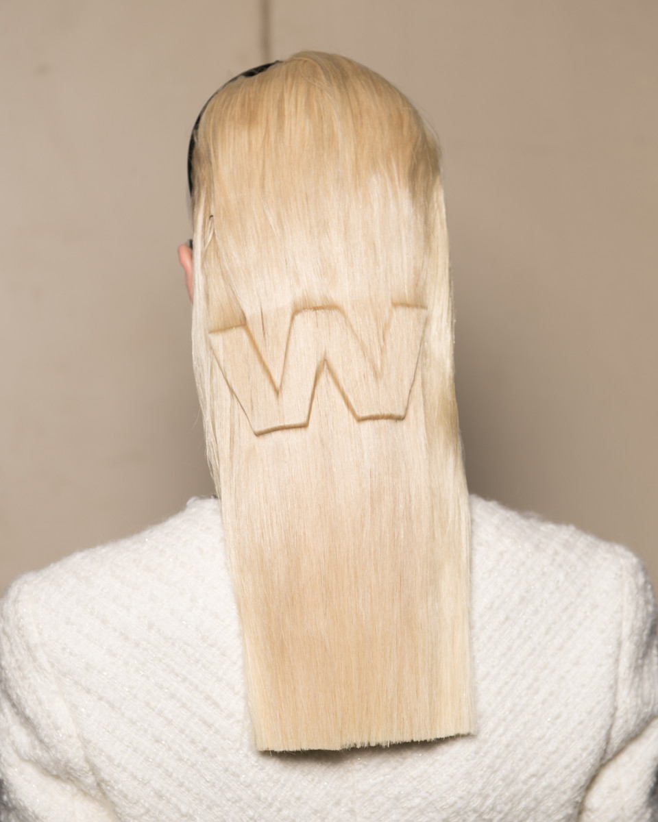 The beauty look from the Alexander Wang Collection 2 show. Photo: courtesy of Dyson