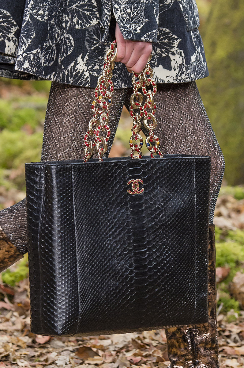 An exotic handbag from Chanel's Fall 2018 runway show. Photo: Imaxtree