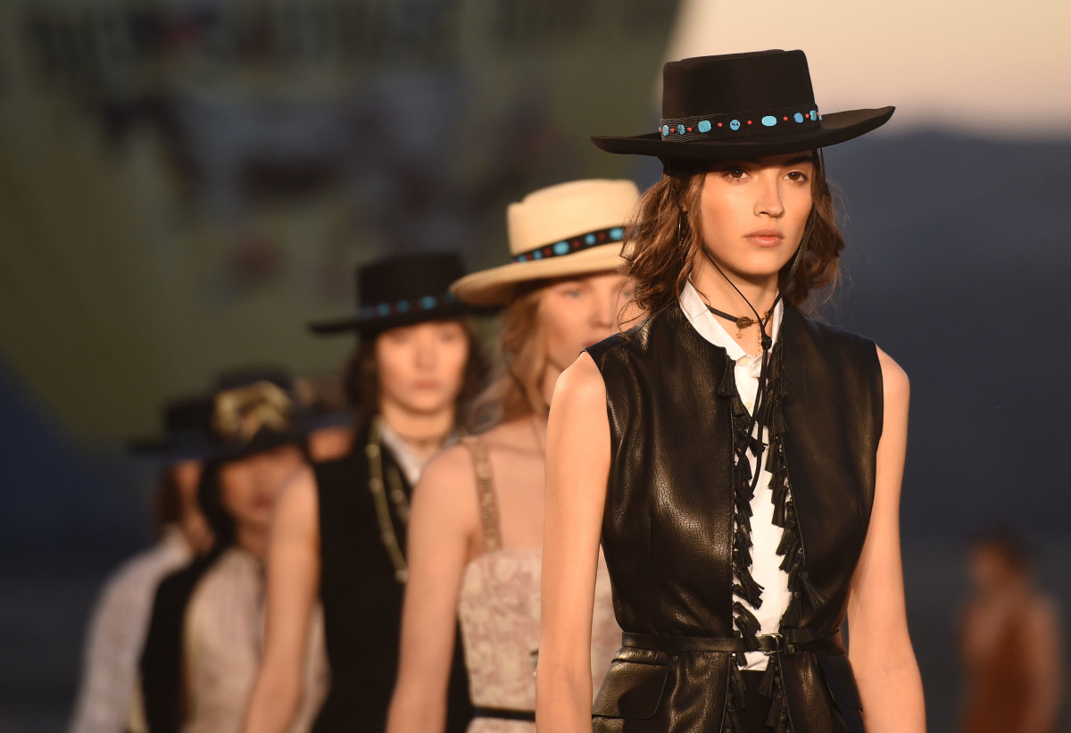 The finale of Dior's Cruise 2018 collection, presented in Calabasas, Calif. in May 2017. Photo: Chris Delmas/AFP/Getty Images