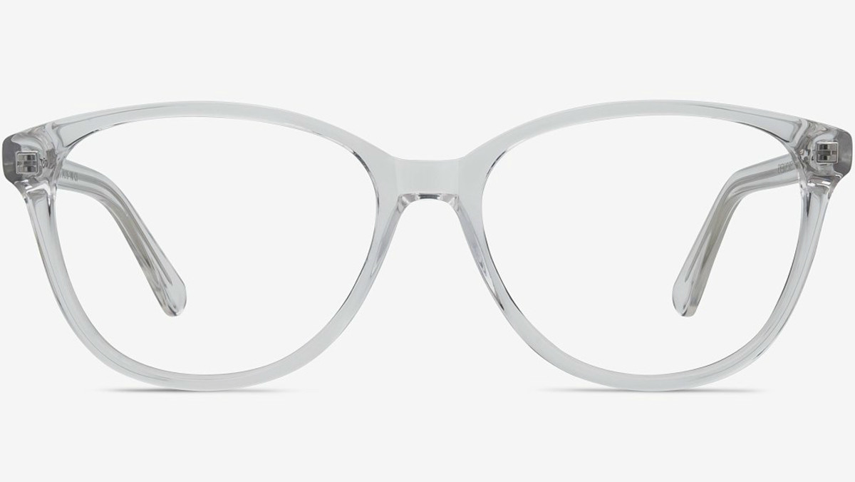 clear white frame glasses