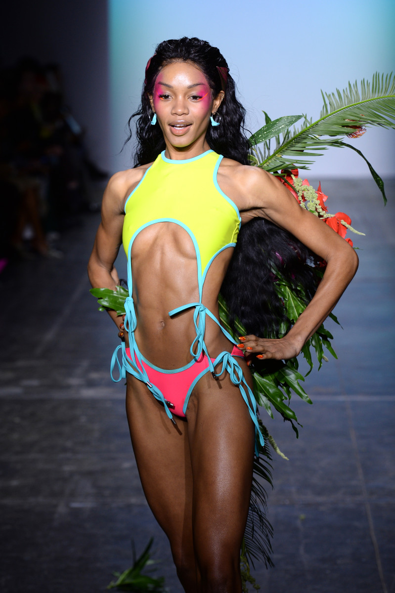 A look from Chromat's Fall 2019 collection. Photo: Noam Galai/Getty Images