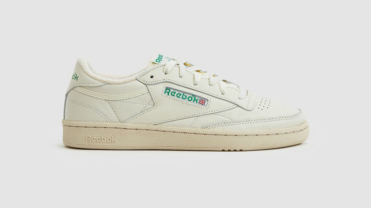 Reebok Club C 85 Sneaker in Chalk/Green, $75, available here.