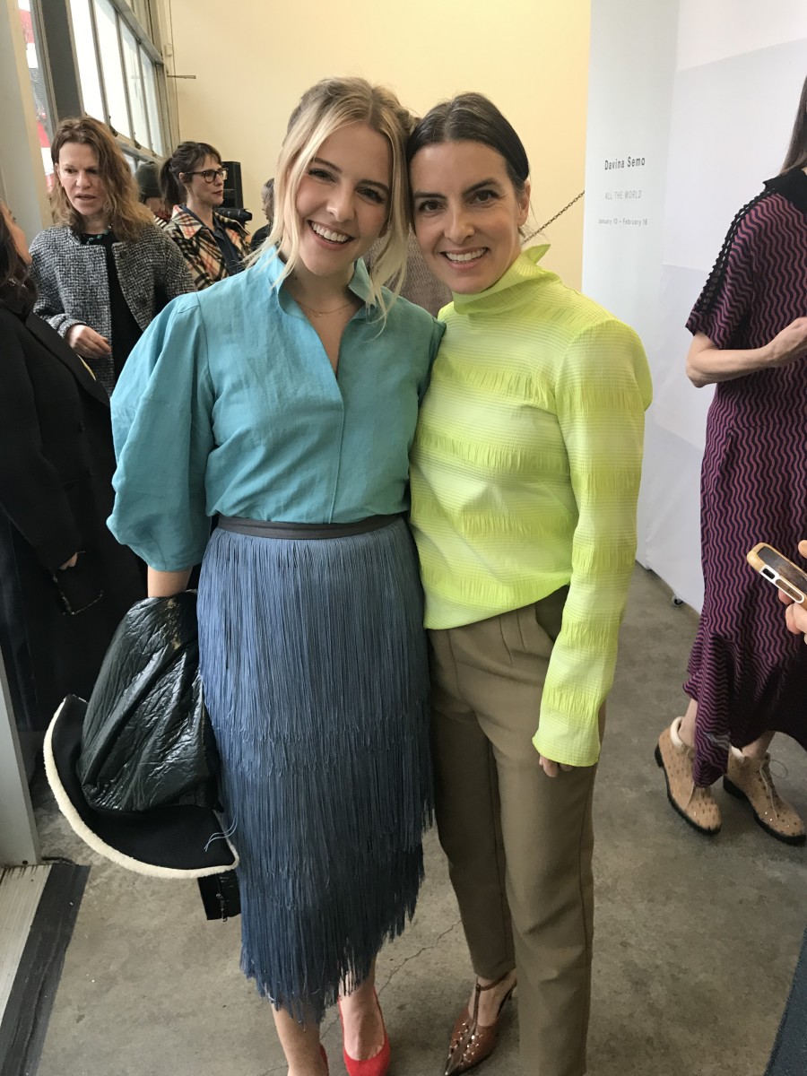 Yorke and Rachel Comey at the designer's fall '19 runway show at New York Fashion Week. Photo: Greta Lee on Yorke's iPhone/Courtesy of Heléne Yorke