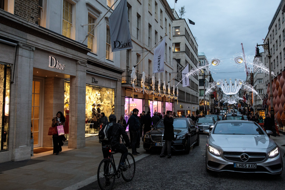 A luxury shopping street in London. Photo: Jack Taylor/Getty Images