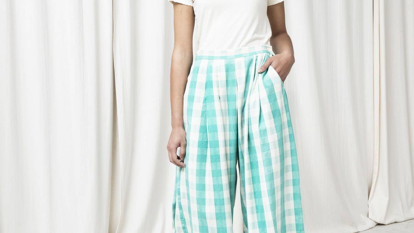 Thora Gingham Bow Pants