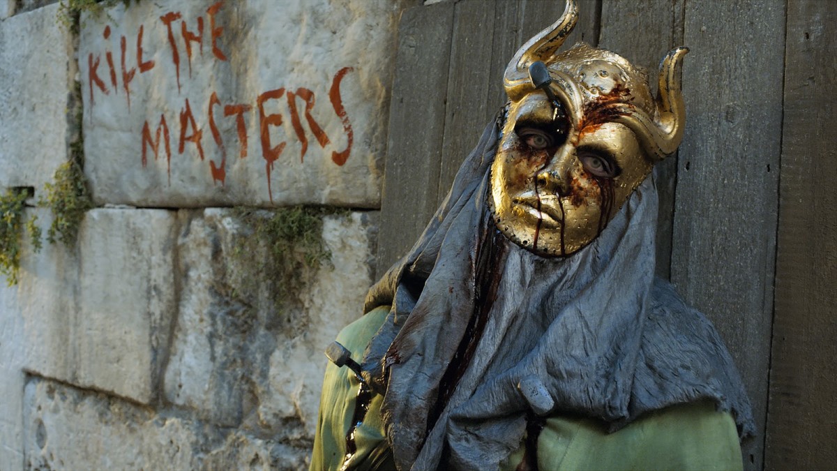 A Son of the Harpy and his tricky mask. Photo: Courtesy of HBO