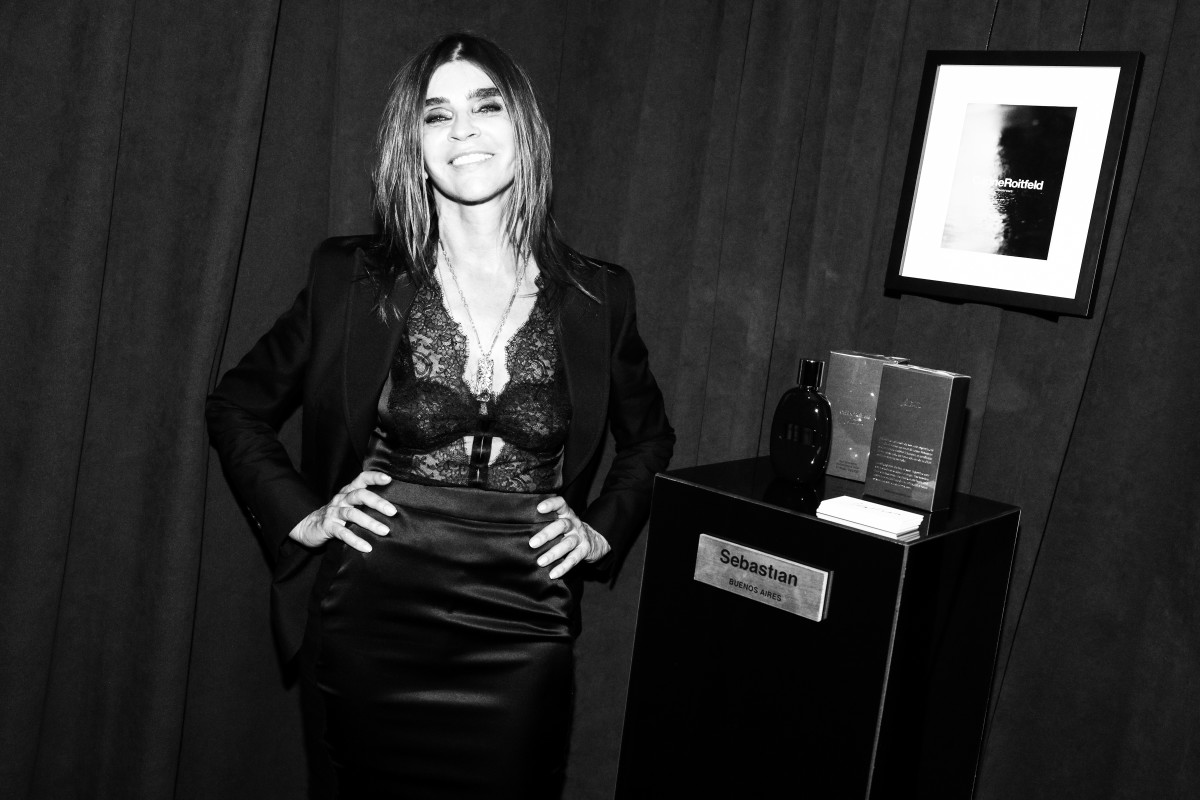 Carine Roitfeld at the launch of the Carine Roitfeld Parfums pop-up in NYC. Photo: BFA