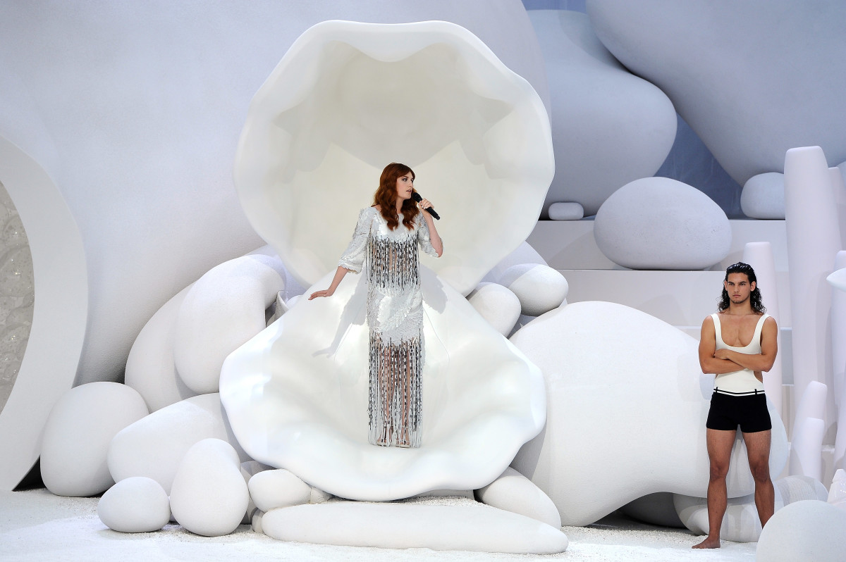 Florence Welch performing at the Chanel Spring 2012 show.
