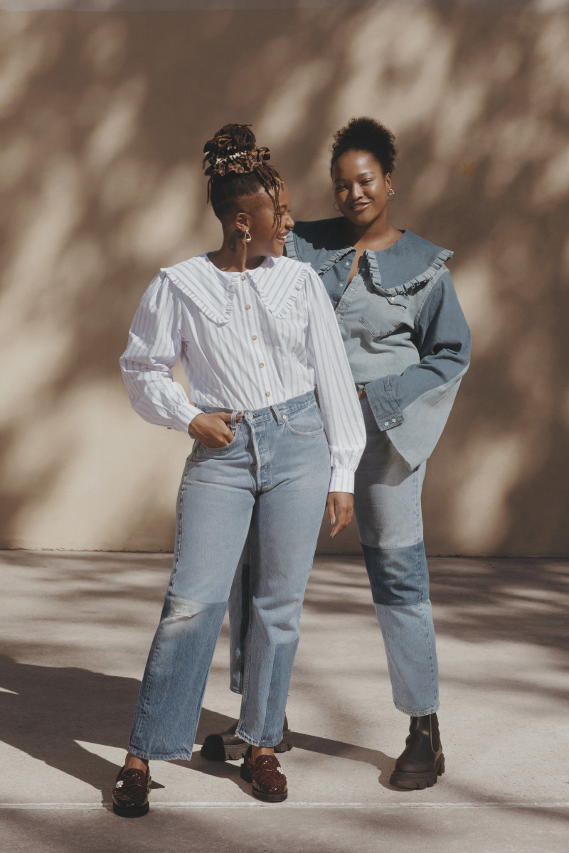 Kimberly Drew and Imani Randolph photographed by Adrienne Raquel for Ganni x Levi's.