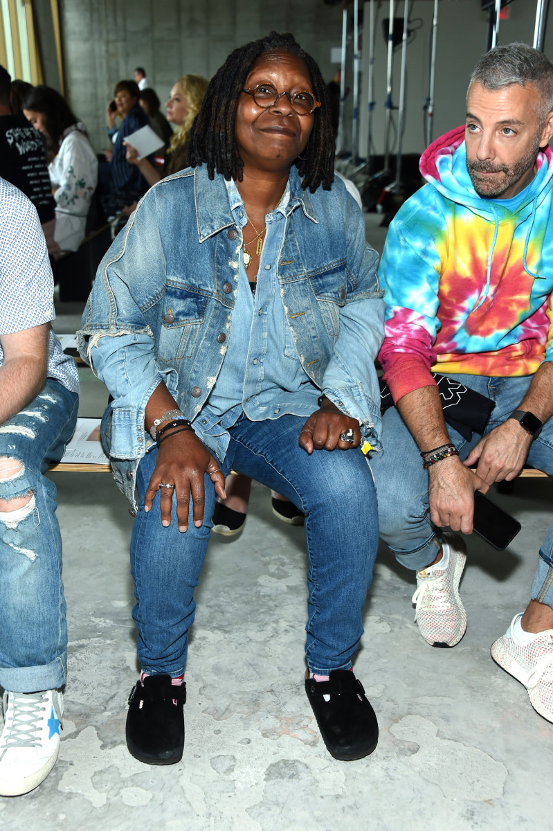 Whoopi Goldberg at the R13 front row during New York Fashion Week on September 8, 2018. 