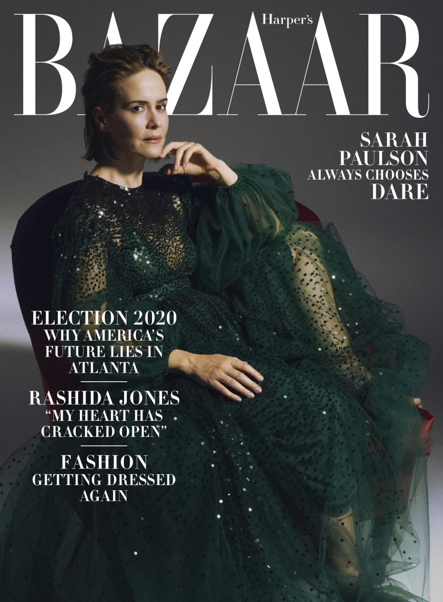 Sarah Paulson on the October 2020 cover of "Harper's Bazaar." 