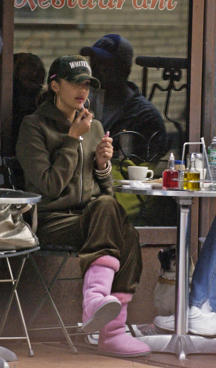 Jessica Alba in Juicy Couture in New York City in 2005. 