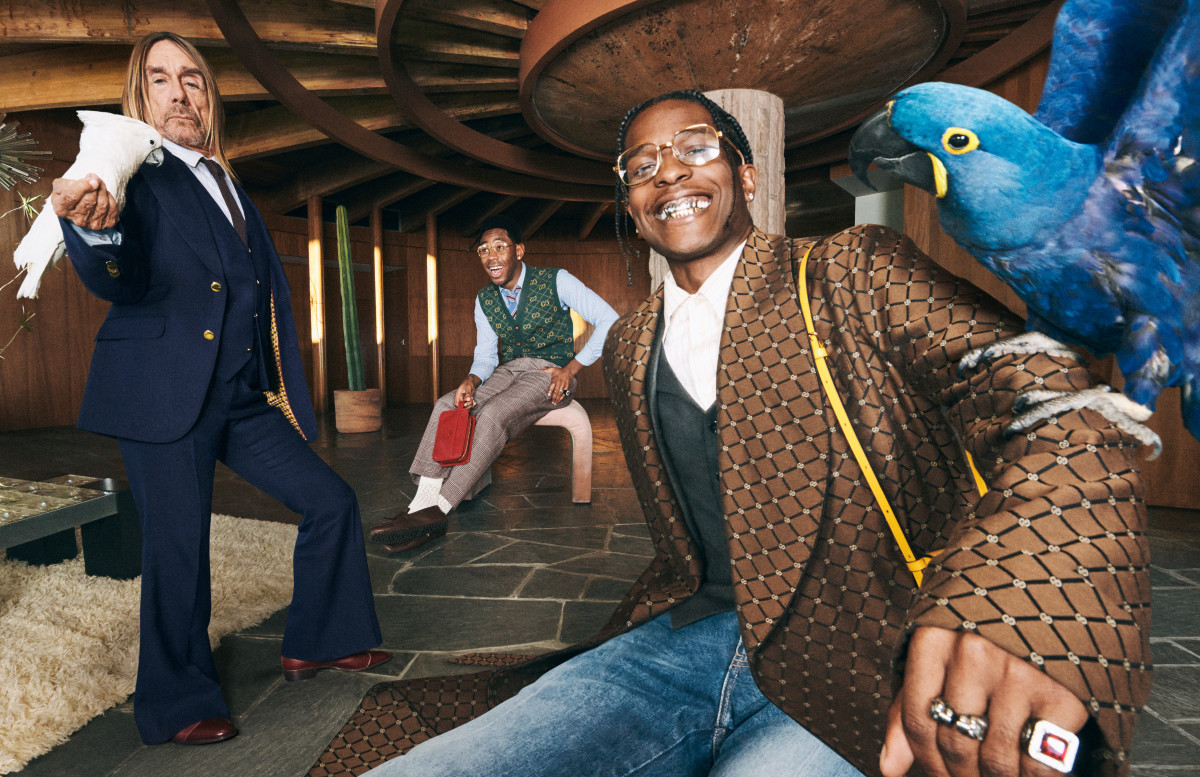 Gucci Taps A$AP Rocky, Iggy Pop and Tyler, The Creator for Rock Star-Themed  Tailoring Campaign - Fashionista