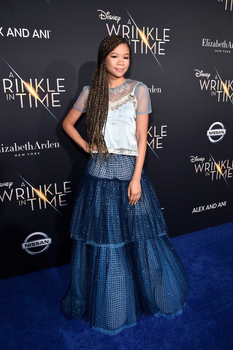 Storm Reid at the L.A. premiere of 'A Wrinkle in Time' in 2018 wearing Coach. 