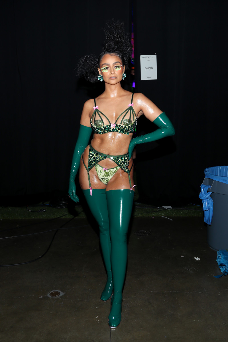 Mandi backstage at Rihanna's Savage X Fenty Show Vol. 2 in October 2020.