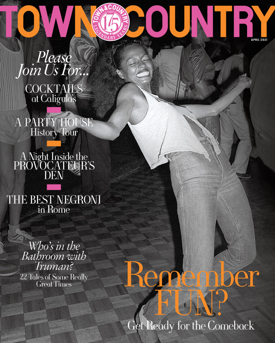Diana Ross at Studio 54 in 1979 on the April 2021 issue of "Town & Country." 