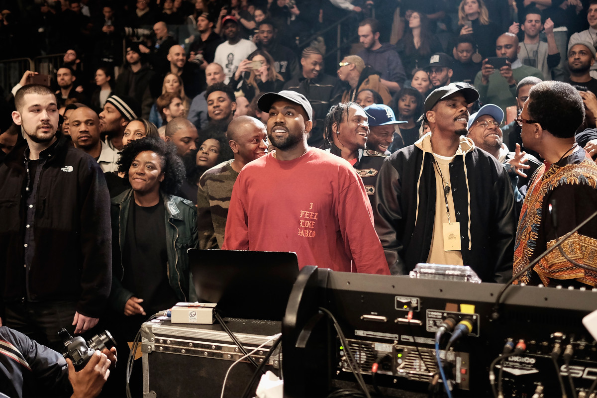 Kanye West at the Yeezy Season 3 show in 2016.