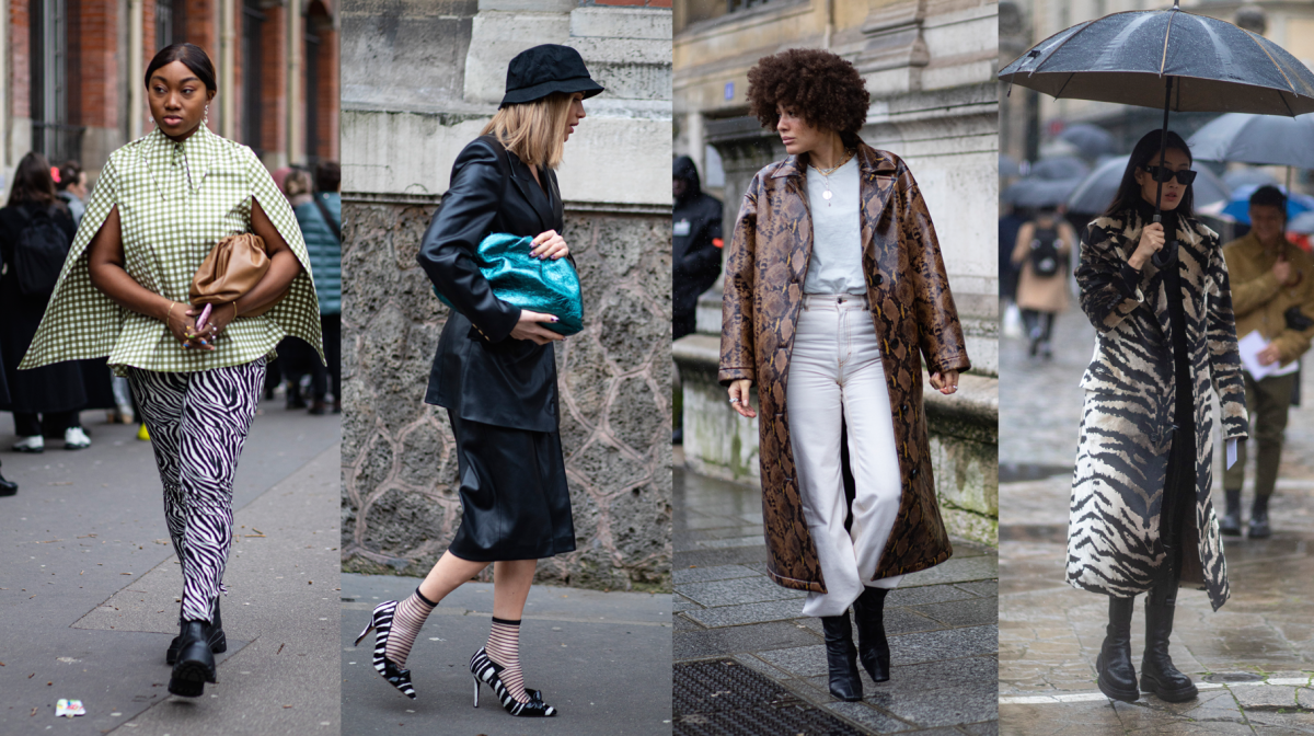 On the street at Paris Fashion Week Fall 2020. 