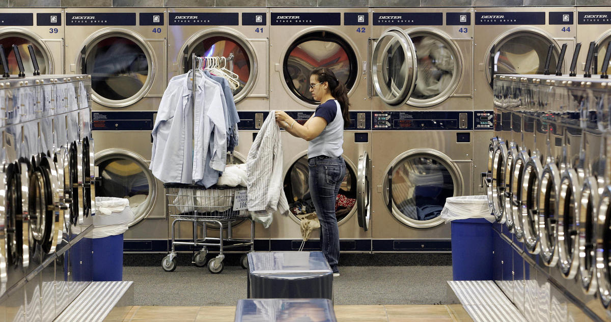 Laundromat that washes on sale clothes for you