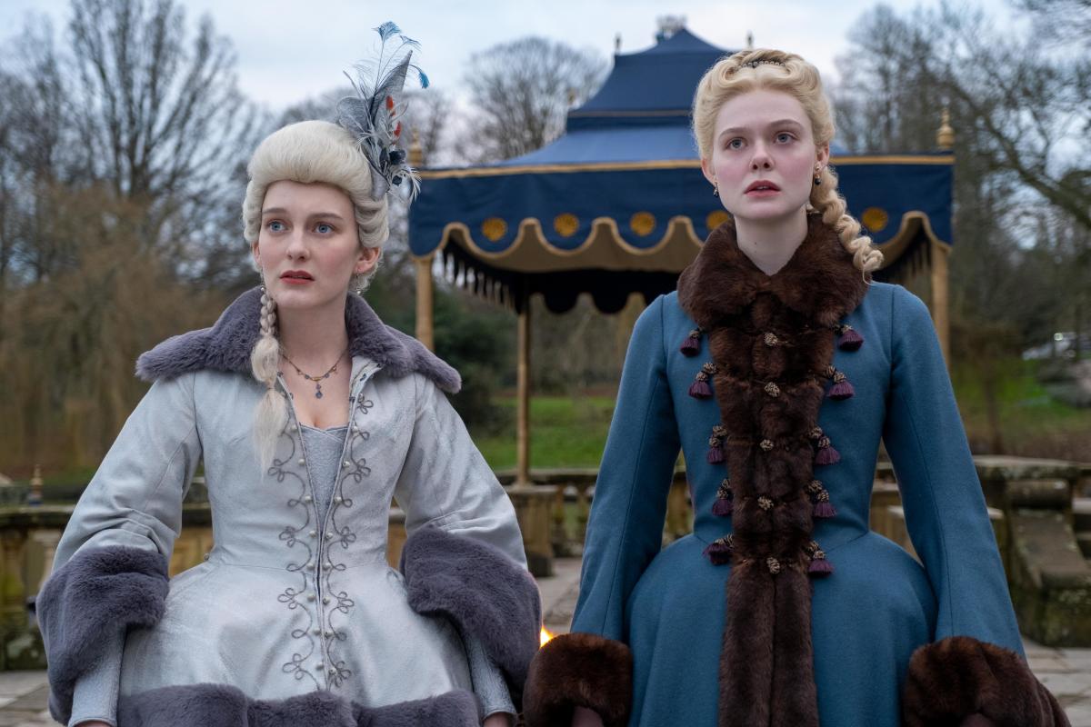 Elle Fanning's Imperial Maternity Gowns in 'The Great' Reference