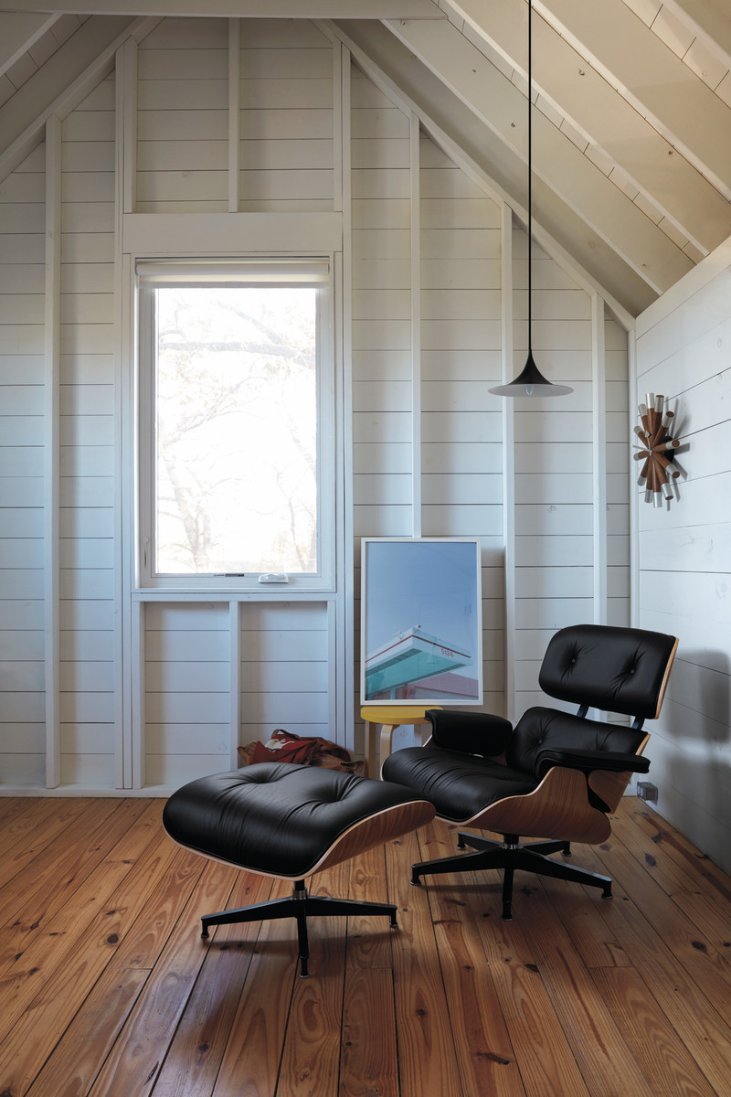 The Eames Lounge Chair, shown here with a walnut frame, which retails at Design Within Reach.