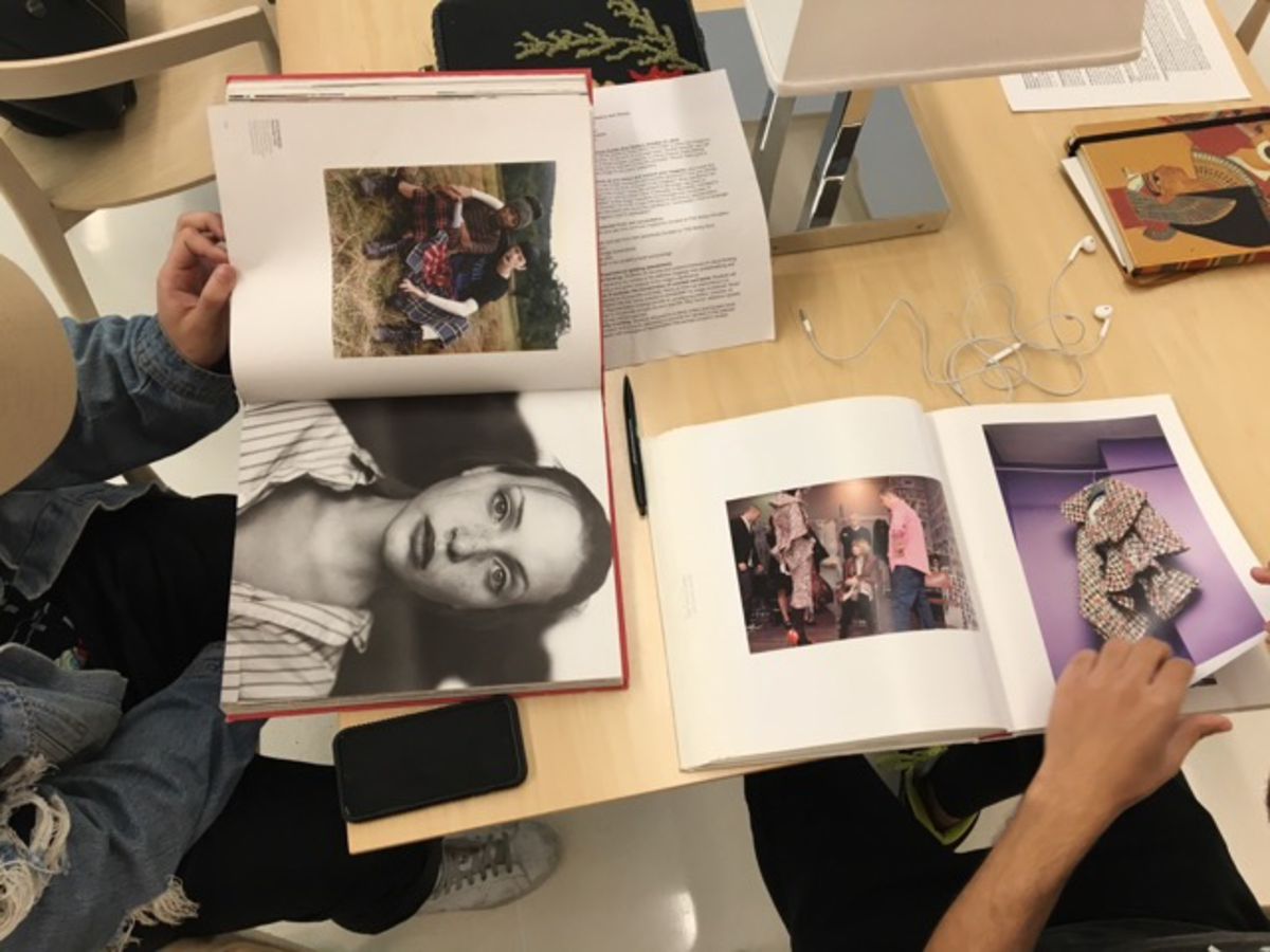 Students conducting a visual analysis exercise for the course ‘Fashion and Race’ at Parsons School of Design, 2016