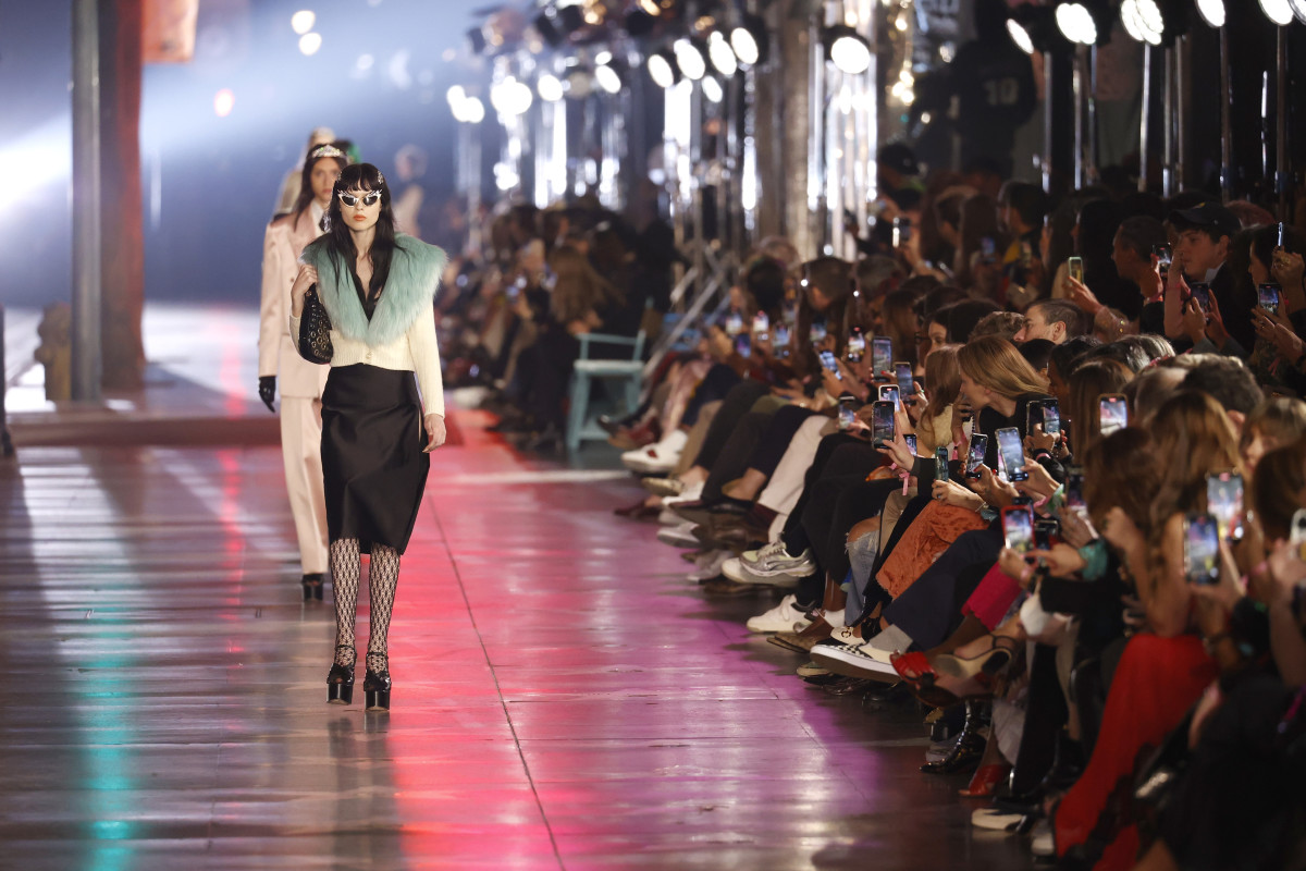 A model walks the runway during Gucci Love Parade