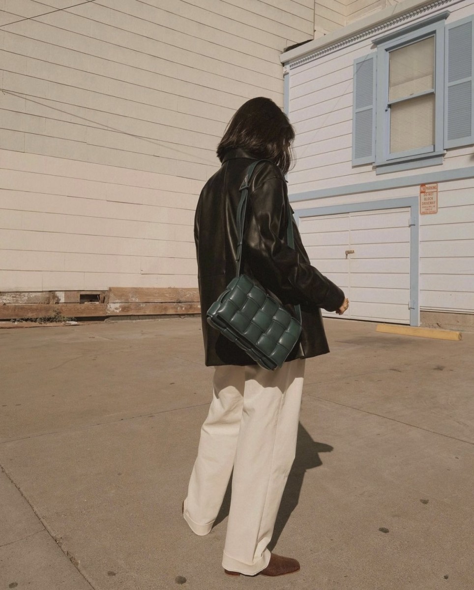 Vivid Wu, with her Bottega Veneta bag.