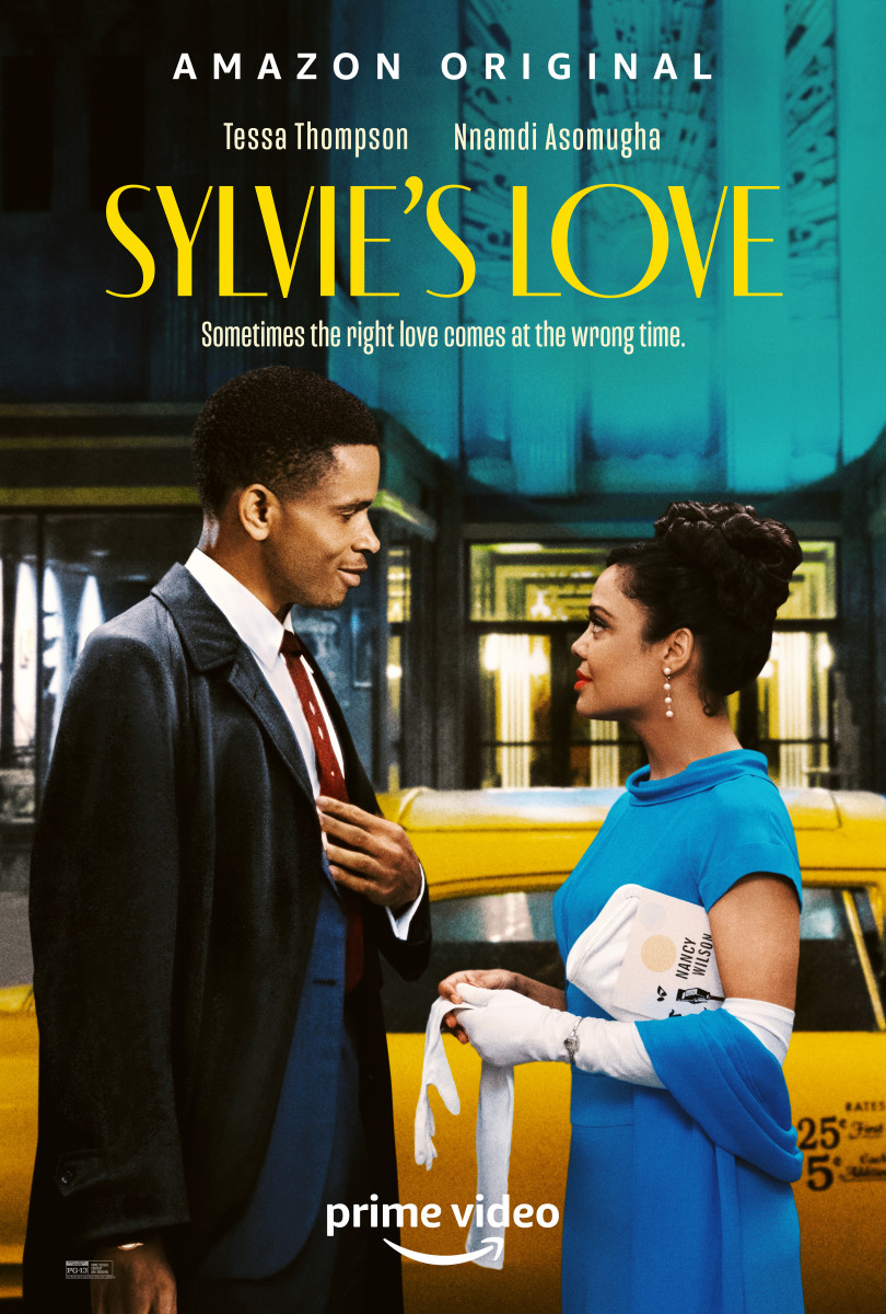 In 'Sylvie's Love,' Tessa Thompson's character, Sylvie, in a Chanel gown (right).