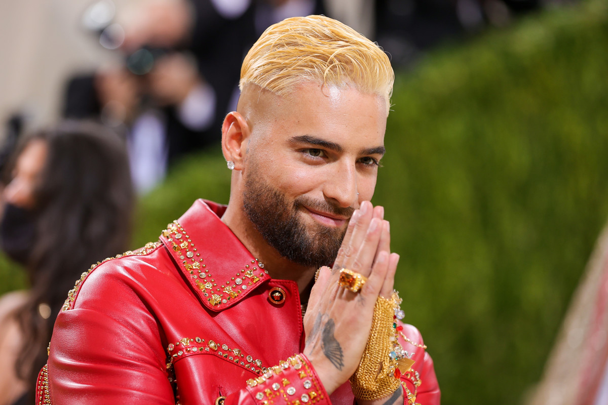 Maluma attends The 2021 Met Gala Celebrating In America- A Lexicon Of Fashion at Metropolitan Museum of Art on September 13, 2021 in New York City.