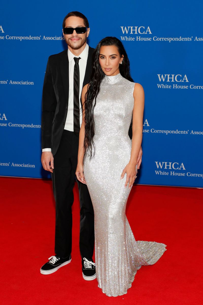 Pete Davidson and Kim Kardashian attend the 2022 White House Correspondents' Association Dinner at Washington Hilton on April 30, 2022 in Washington, DC