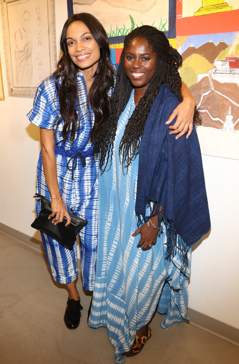 Rosario Dawson and Abrima Erwiah at Studio 189's Spring 2016 presentation during New York Fashion Week.