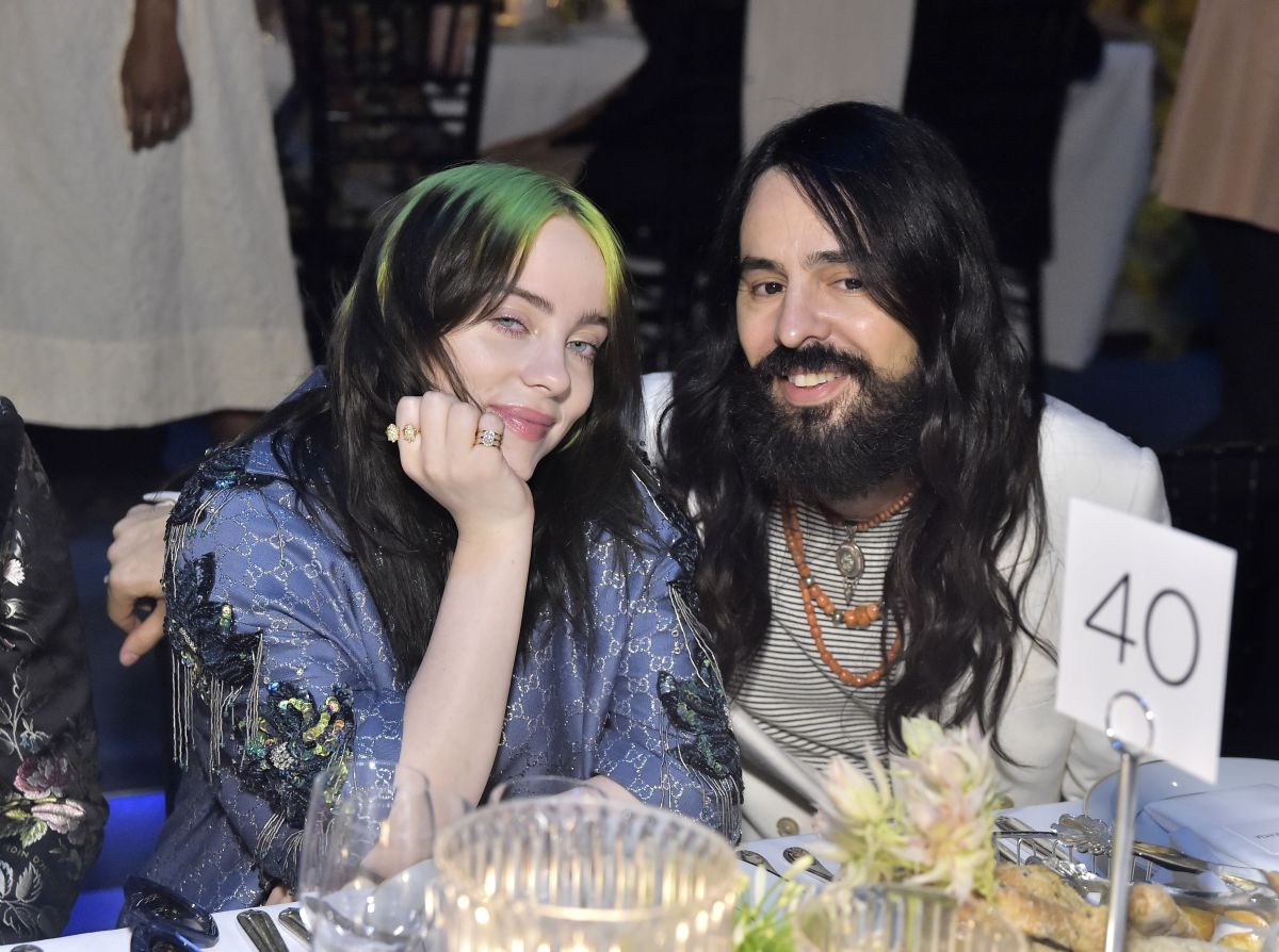 Billie Eilish and Alessandro Michele, both wearing Gucci, attend the 2019 LACMA Art + Film Gala 2019