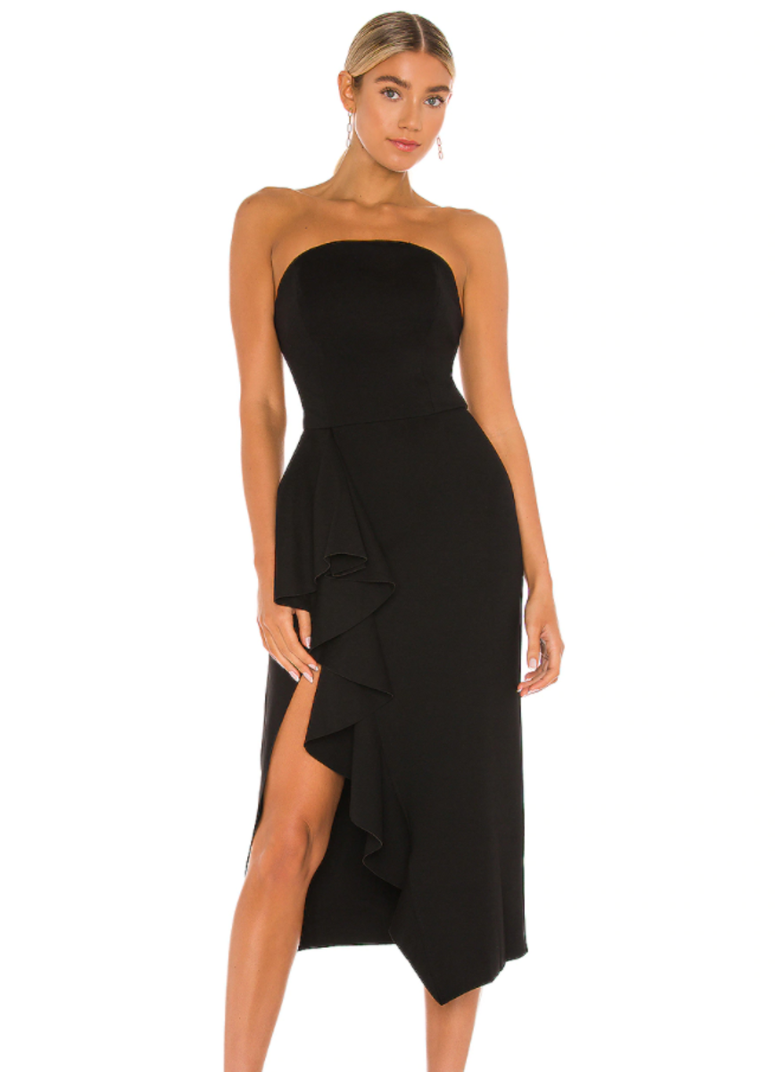 Great Outfits in Fashion History: Gugu Mbatha-Raw in an Updated Oscar de la Renta LBD