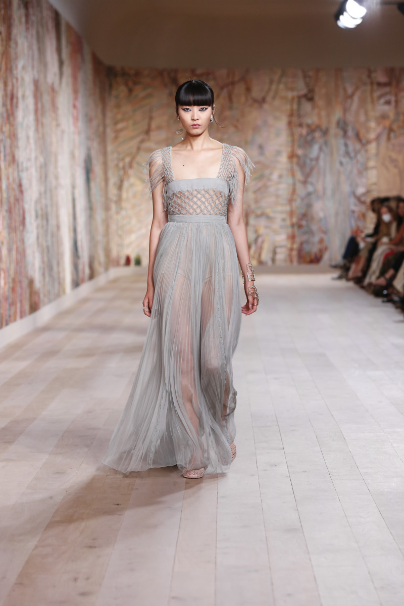 Dior Celebrates the Return of In-Person Shows With an Extremely Tactile Couture Collection