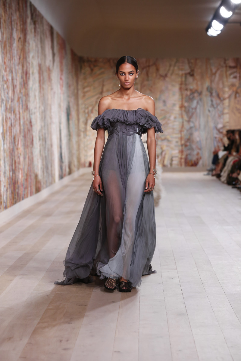 Dior Celebrates the Return of In-Person Shows With an Extremely Tactile Couture Collection