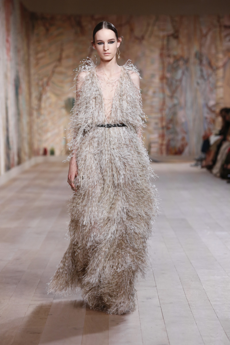 Dior Celebrates the Return of In-Person Shows With an Extremely Tactile Couture Collection