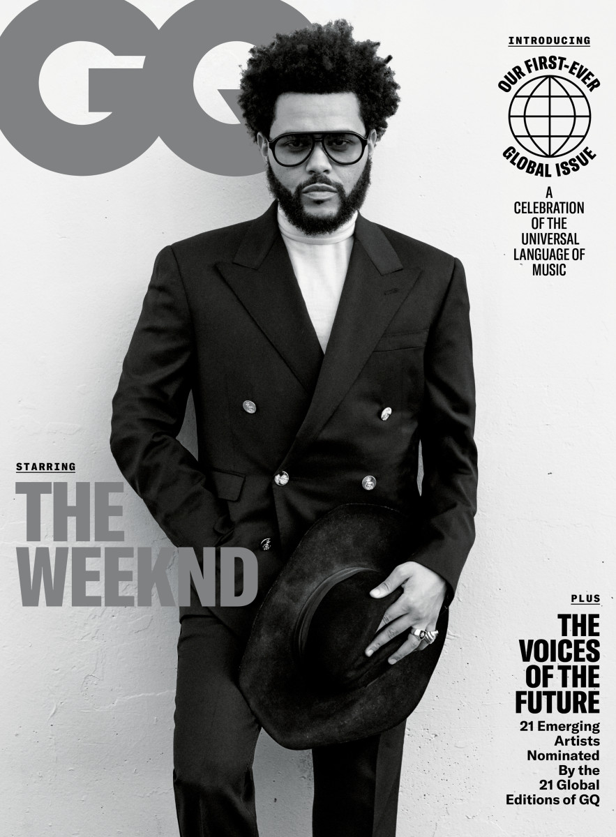 The Weeknd on the September 2021 global cover of GQ.