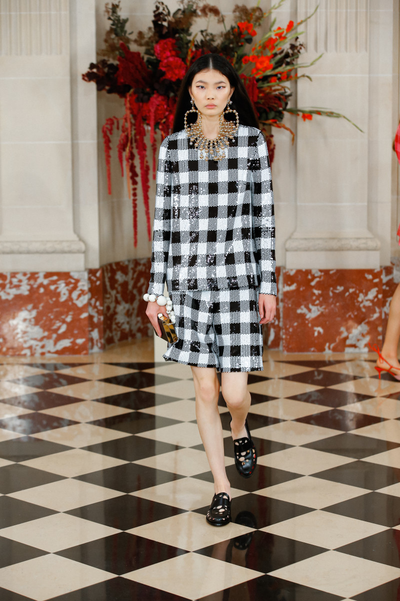 What's Black, White and Red All Over? Wes Gordon's Spring 2022 Collection at Carolina Herrera